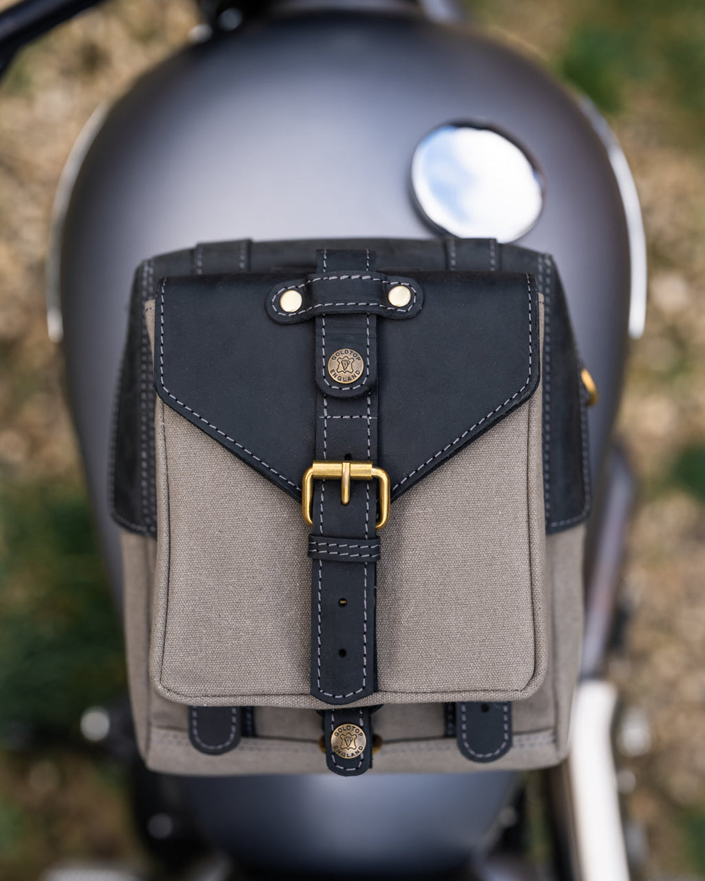 Canvas & Leather Tank Bag - Small